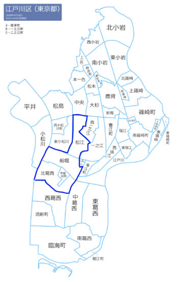 江戸川区の地図